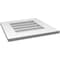 Ekena Millwork Vertical Surface Mount PVC Gable Vent: Non-Functional, w/ 3-1/2"W x 1"P Standard Frame, 18"W x 18"H GVPVE18X1801SN - alternate 2